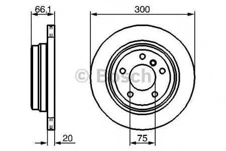 BOSCH 0986479263 Диск торм.вент.