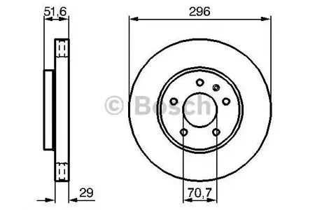 BOSCH 0986479267 Диск торм.вент.