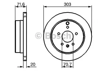 BOSCH 0986479268 Диск торм.вент.