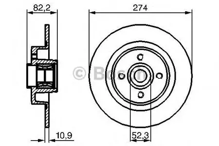 BOSCH 0986479277 Диск тормозной