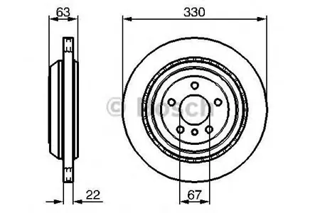 BOSCH 0986479285 Диск торм.вент.