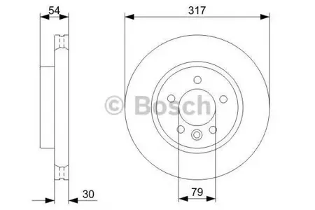 BOSCH 0986479287 Диск торм.вент.