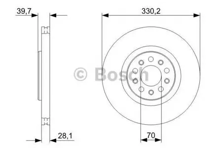 BOSCH 0986479290 Диск торм.вент.