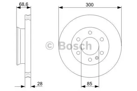 BOSCH 0986479294 Диск торм.вент.