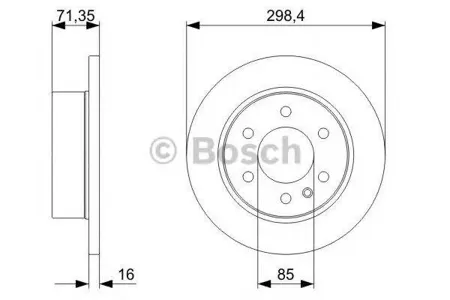 BOSCH 0986479295 Диск тормозной