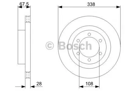 BOSCH 0986479304 Диск торм.вент.
