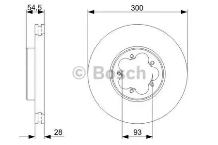 BOSCH 0986479307 Диск торм.вент.