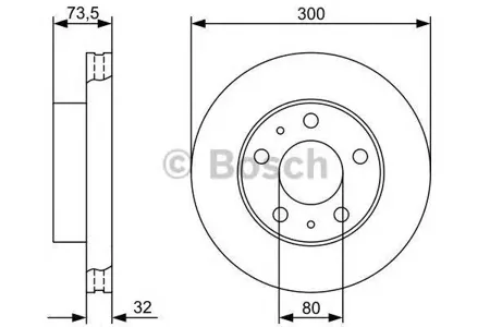 BOSCH 0986479315 Диск торм.вент.