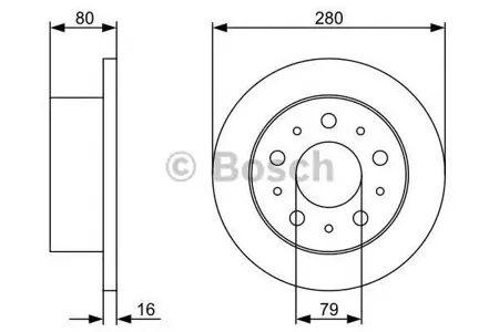 BOSCH 0986479316 Диск тормозной