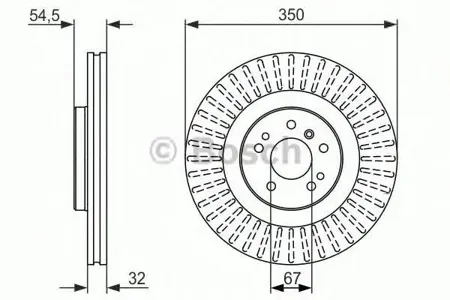 BOSCH 0986479329 Диск торм.вент.