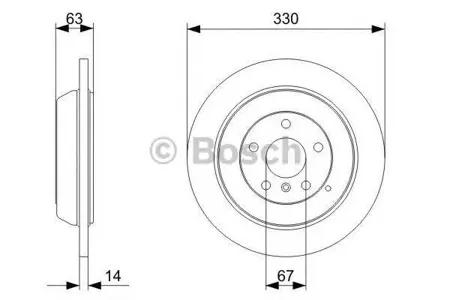 BOSCH 0986479330 Диск тормозной