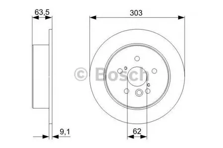 BOSCH 0986479338 Диск тормозной