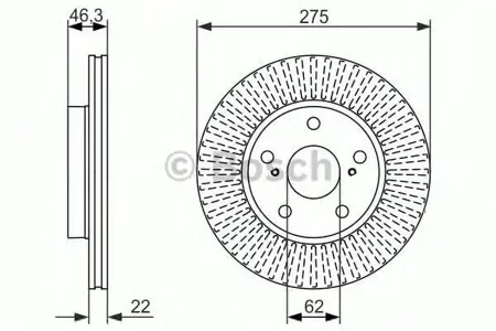 BOSCH 0986479341 Диск торм.вент.