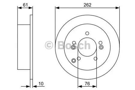 BOSCH 0986479345 Диск тормозной