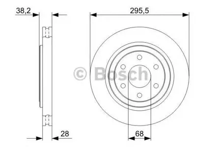 BOSCH 0986479356 Диск торм.вент.