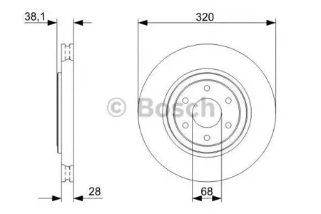 BOSCH 0986479357 Диск торм.вент.