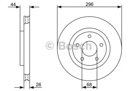 BOSCH 0986479358 Диск торм.вент.