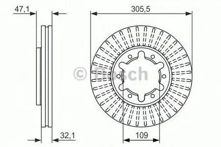 BOSCH 0986479359 Диск торм.вент.