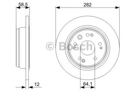 BOSCH 0986479361 Диск тормозной