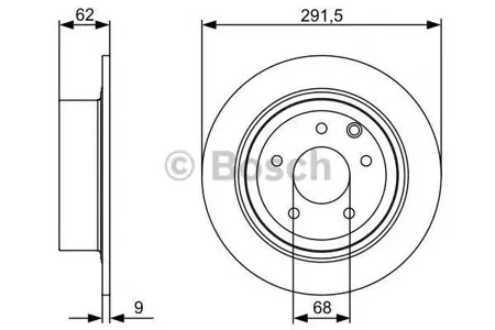 BOSCH 0986479362 Диск тормозной