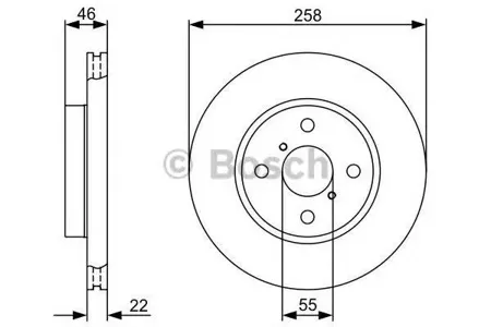 BOSCH 0986479363 Диск торм.вент.