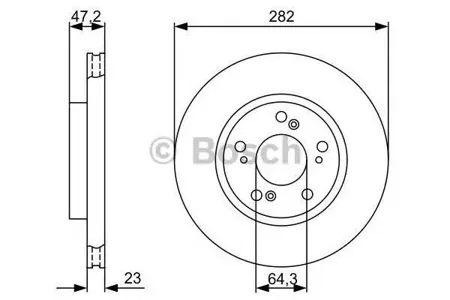 BOSCH 0986479365 Диск торм.вент.