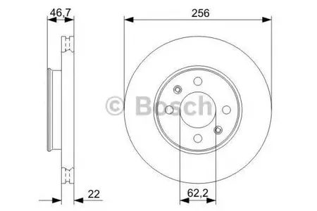 BOSCH 0986479367 Диск торм.вент.