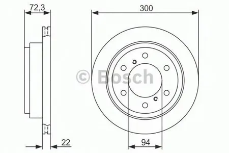 BOSCH 0986479373 Диск торм.вент.