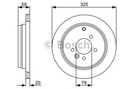 BOSCH 0986479375 Диск торм.вент.