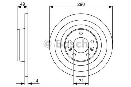 BOSCH 0986479379 Диск тормозной