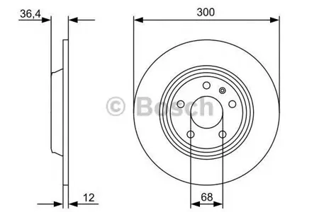 BOSCH 0986479382 Диск тормозной
