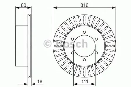 BOSCH 0986479385 Диск торм.вент.