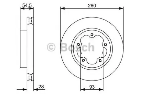 BOSCH 0986479392 Диск торм.вент.
