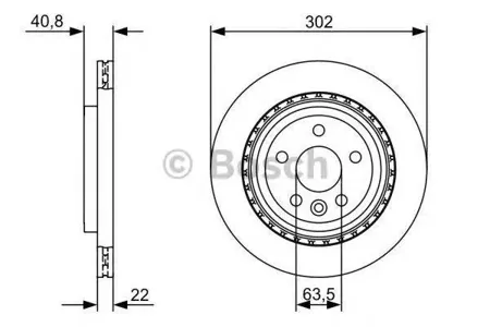 BOSCH 0986479398 Диск торм.вент.