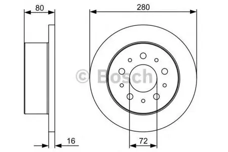 BOSCH 0986479399 Диск тормозной