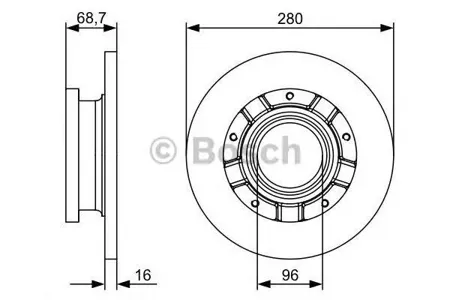 BOSCH 0986479401 Диск тормозной