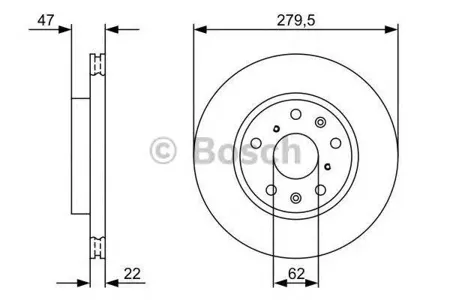 BOSCH 0986479403 Диск торм.вент.
