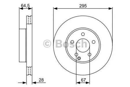 BOSCH 0986479407 Диск торм.вент.