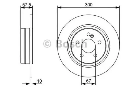 BOSCH 0986479410 Диск тормозной