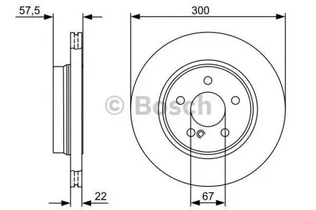 BOSCH 0986479411 Диск торм.вент.