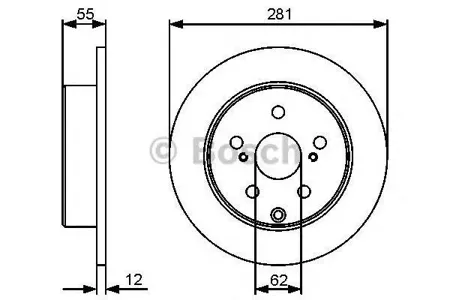BOSCH 0986479419 Диск тормозной