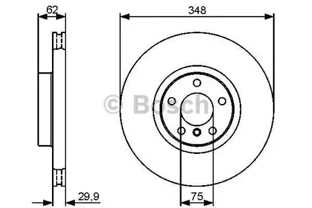 BOSCH 0986479436 Диск торм.вент.