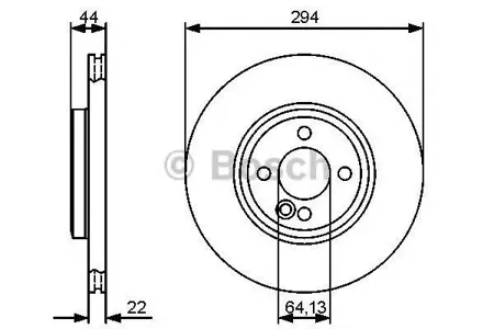 BOSCH 0986479438 Диск торм.вент.