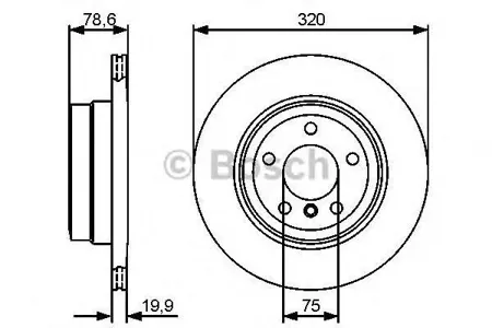 BOSCH 0986479442 Диск торм.вент.
