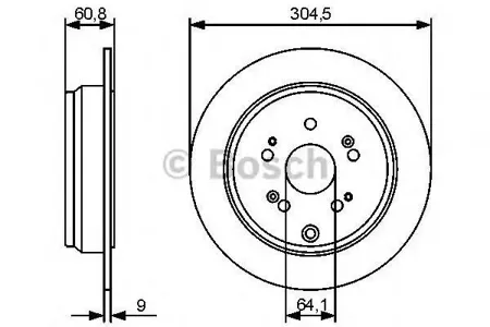 BOSCH 0986479449 Диск тормозной
