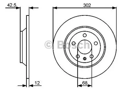 BOSCH 0986479458 Тормозной диск