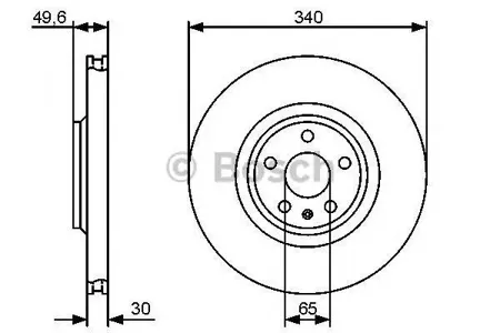 BOSCH 0986479464 Диск торм.вент.