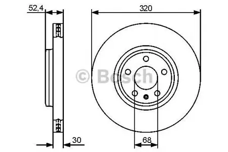 BOSCH 0986479468 Диск торм.вент.