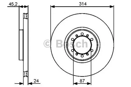 BOSCH 0986479469 Диск торм.вент.