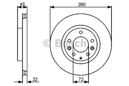 BOSCH 0986479474 Диск торм.вент.